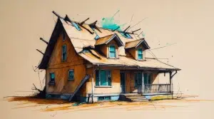 vice caché sur le toit d'une maison