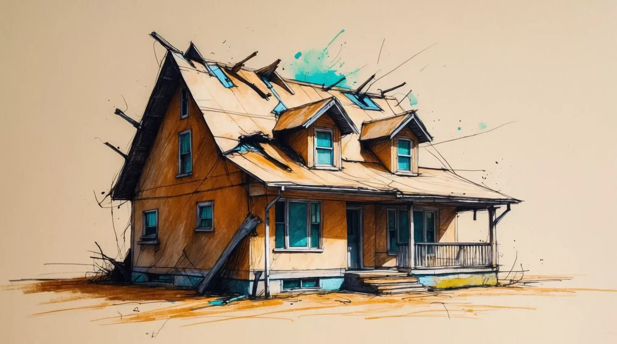 vice caché sur le toit d'une maison
